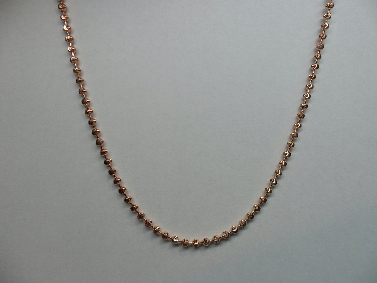 Balletjes Facet Collier Rosegoud